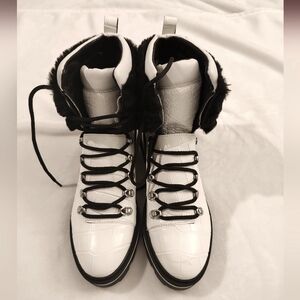 Sigerson Morrison black and white ankle boots